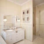 Ванная комната в бежевых оттенках современный стиль фото