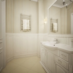 Кремовая ванная комната в классическом стиле от частного дизайнера в москве 