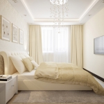 Кремово-серая спальня от частного дизайнера фотографии смотреть
